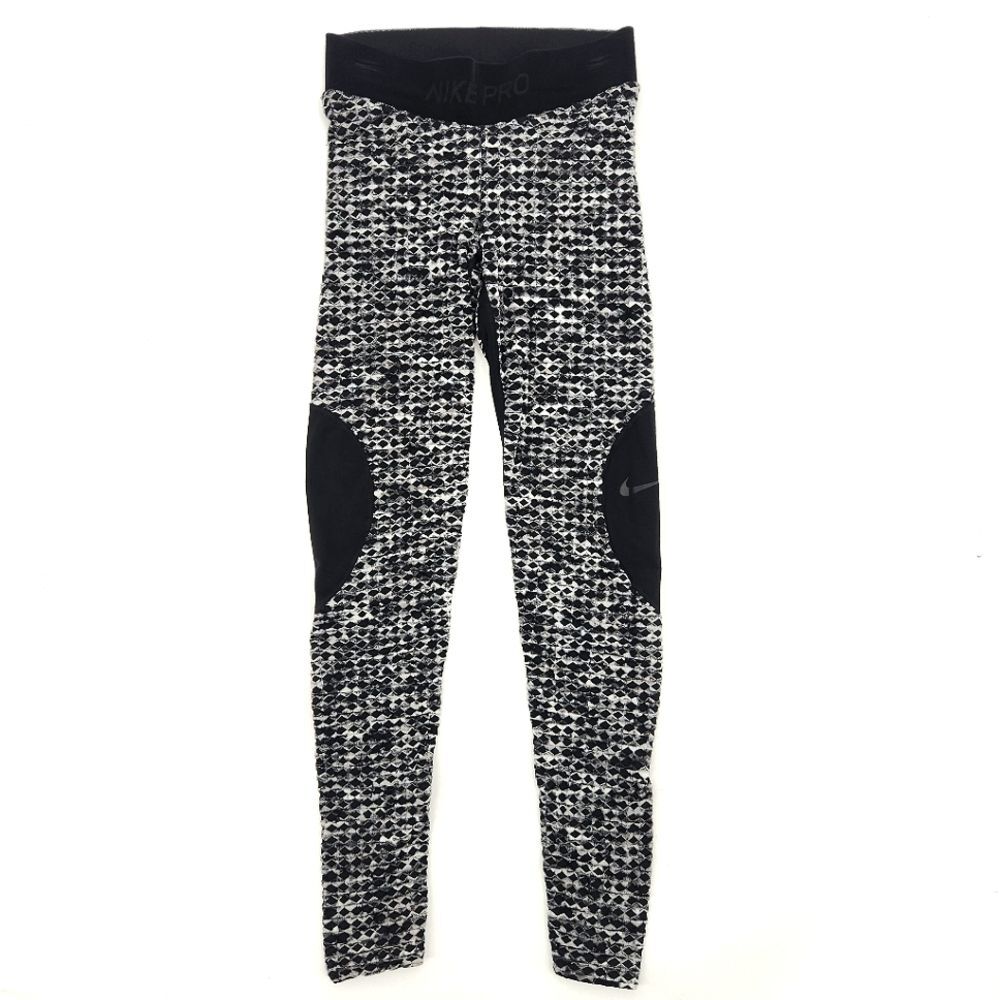 Nike Pro HyperWarm Velour Leggings Womens Size Small Athletic Compression Pants
